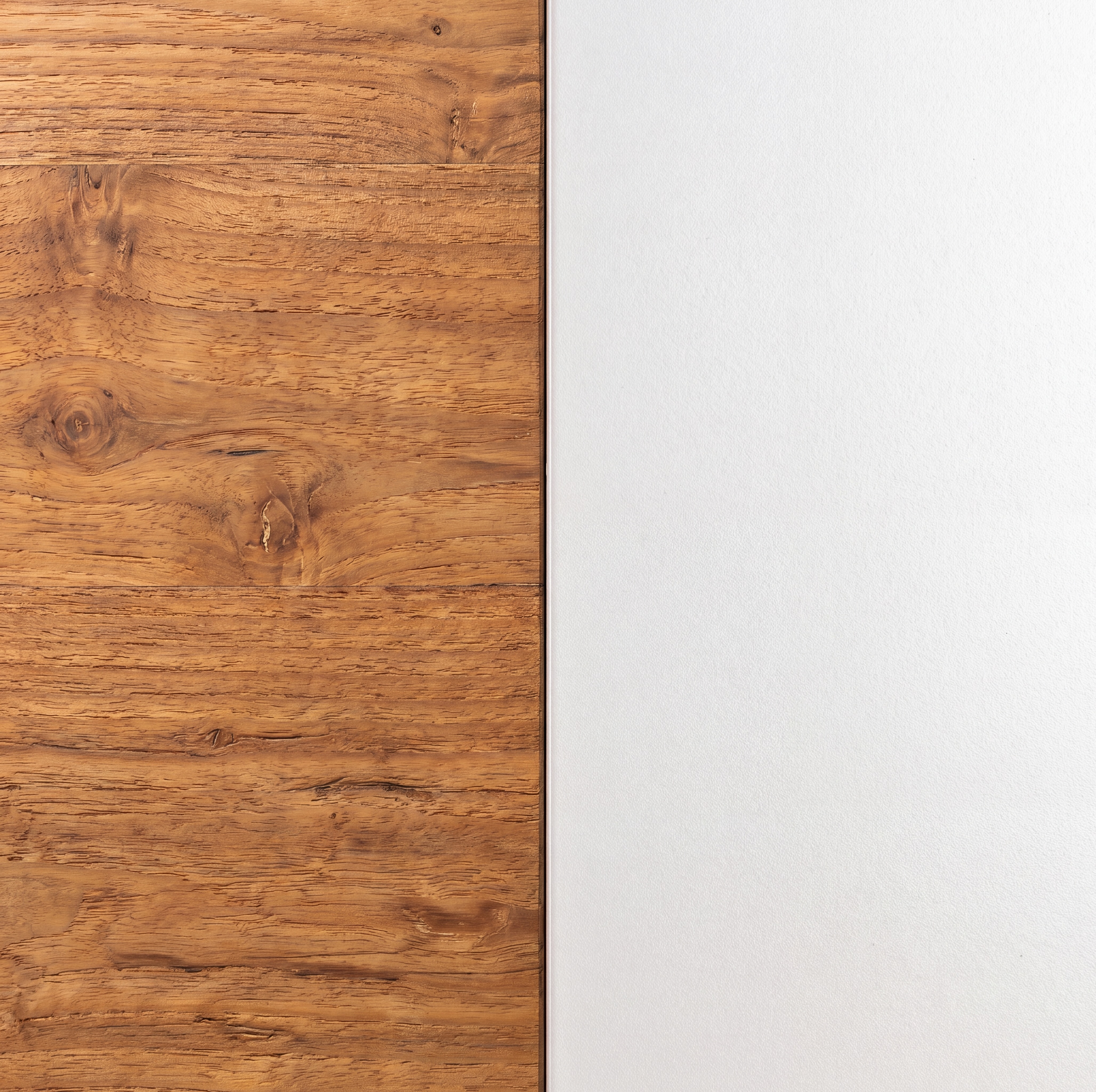 Aluminium beschichtet Weiß/ Teak