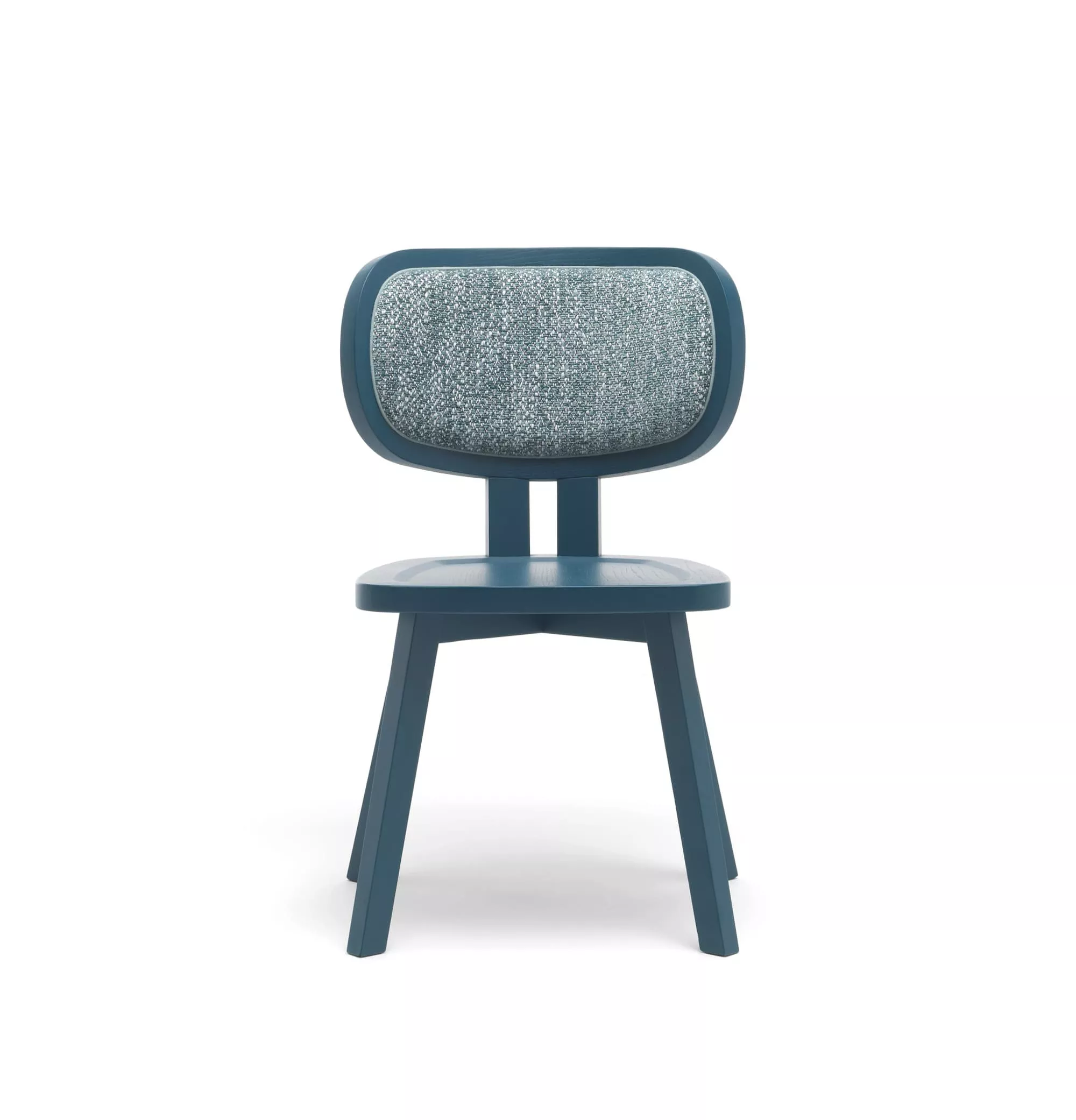 Gervasoni Gray 22 Stuhl in Blau mit gepolsterter Rückenlehne und Sitzfläche ohne Hintergrund