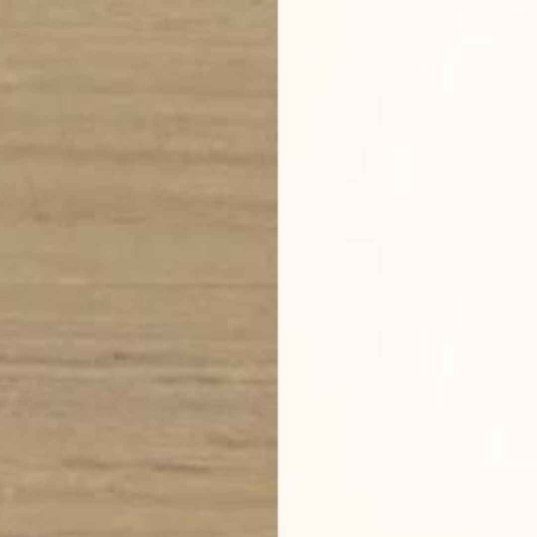 Aluminium beschichtet Weiß/ Teak