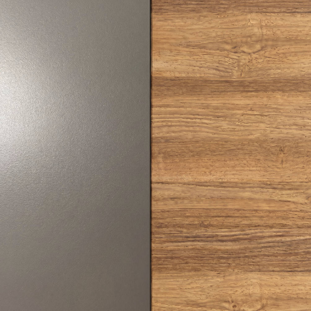 Aluminium beschichtet Sand / Teakholz