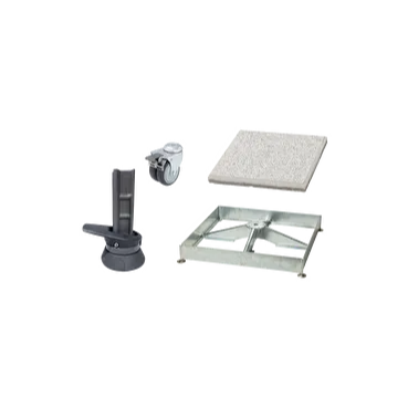 Sockelrahmen M4, 180kg inkl. Platten-Set 8 x Beton & 4 x Granitoptik & Drehfuss