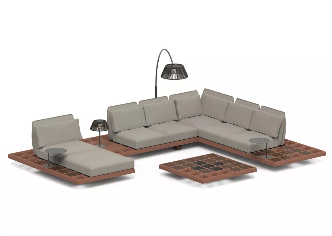 Royal Botania Lounge Set Mozaix 05 Mahagoni inkl. Kissenset Kategorie B