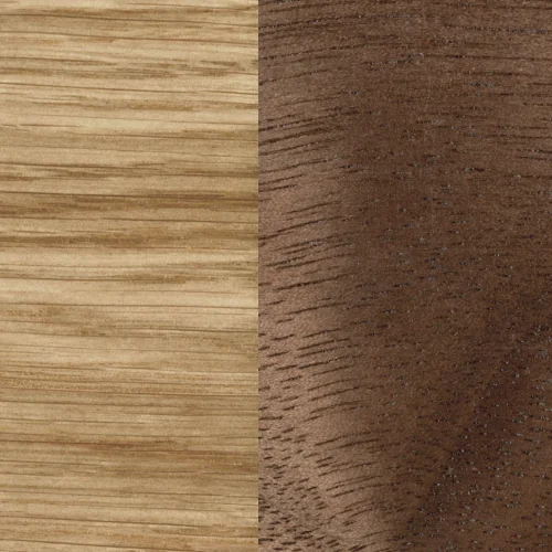 Walnuss + Eiche lackiert