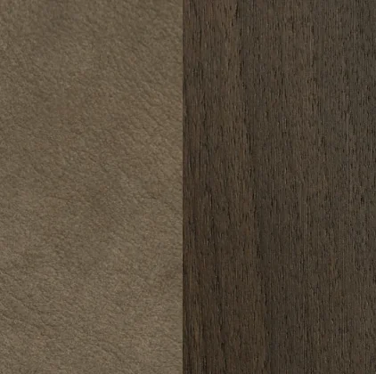 Nubuck Kastanienbraun 2116 & Holzausführung Eiche Tabak