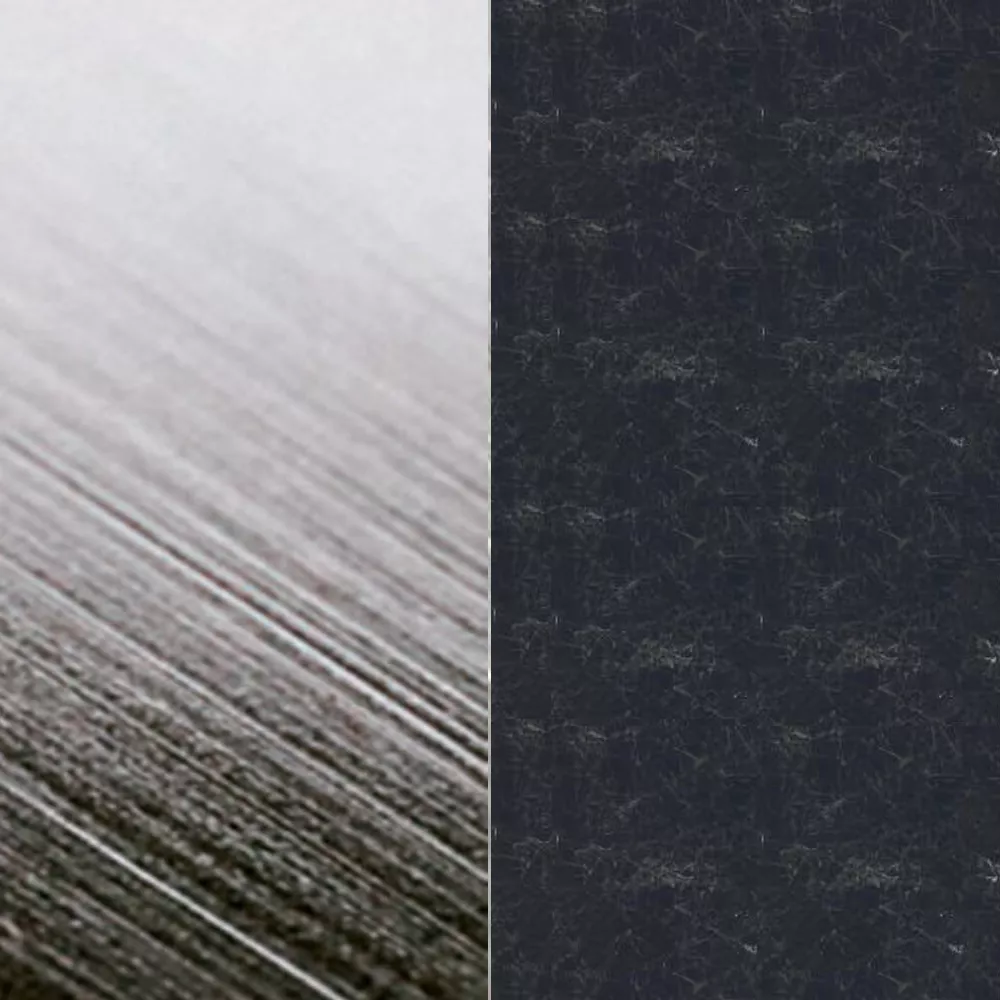 Edelstahl elektropol. / Keramik Nero Marquina