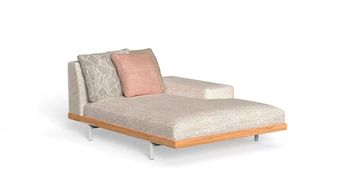 Talenti ALLURE Loungesofa XL DX Recamiere 125 cm • inkl. Sitz-/Armlehn- & Rückenkissen