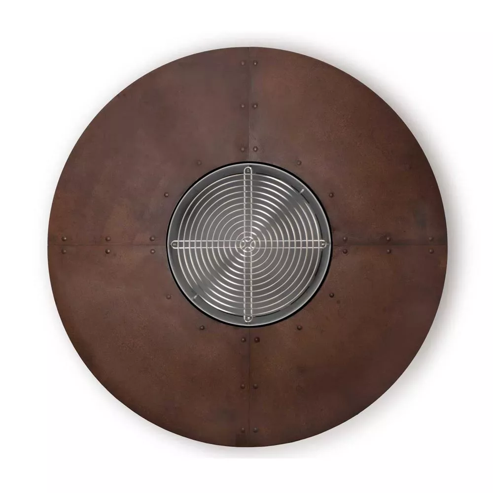 AK47 Zero Feuerstelle 200 cm Gartenkamin in runder Form aus Metall ohne Hintergrund