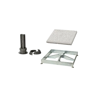 Sockelrahmen M4, 180kg inkl. Platten-Set 8 x Beton & 4 x Granitoptik & Standfus