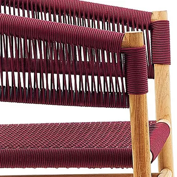 Teak Natur / Rope Ruby Wine