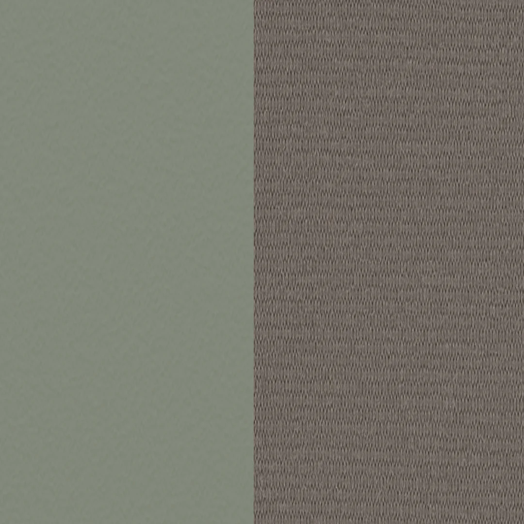 Aluminium beschichtet Sage / Textile Cappuccino