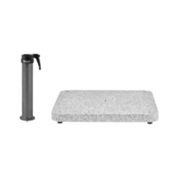 Granitsockel Z, 90kg matt, 75x75cm inkl. Standrohr Z 48/55mm anthrazit