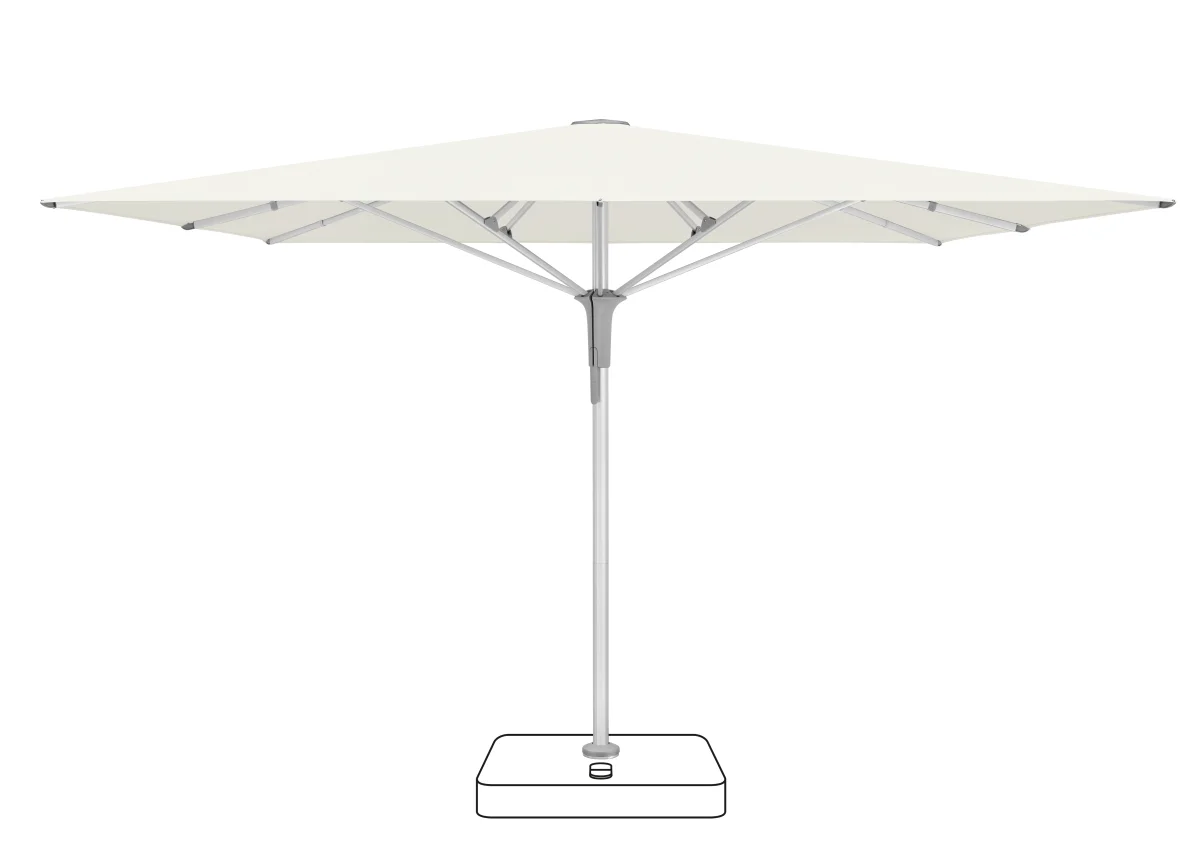 Glatz Sonnenschirm Fortello Pro 400 × 400 cm - Stoffklasse 2 | 4 | 5