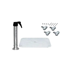 Stahlsockel Z, 40kg inkl. Standrohr Z feuerverzinkt & Rollen-Set verzinkt