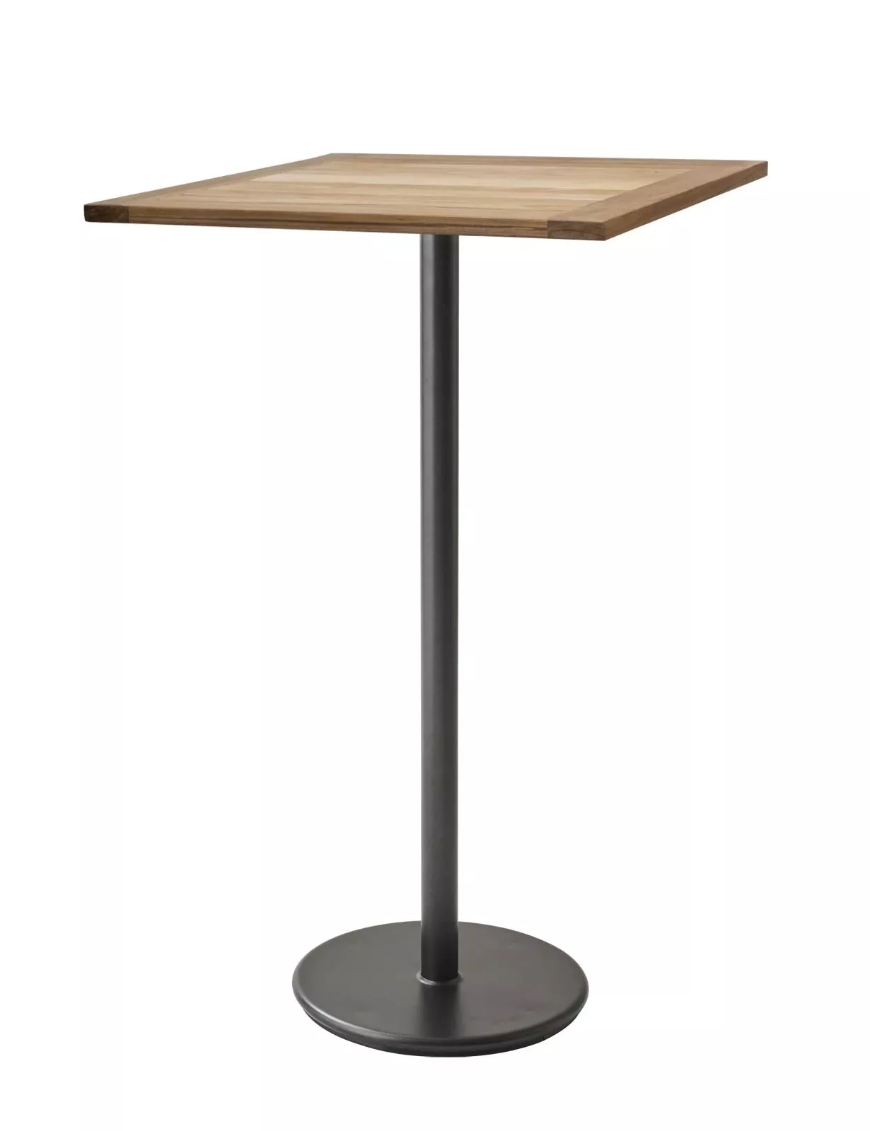 Cane-line Go Bartisch | Bistrotisch mit Teakholz Tischplatte 72 cm