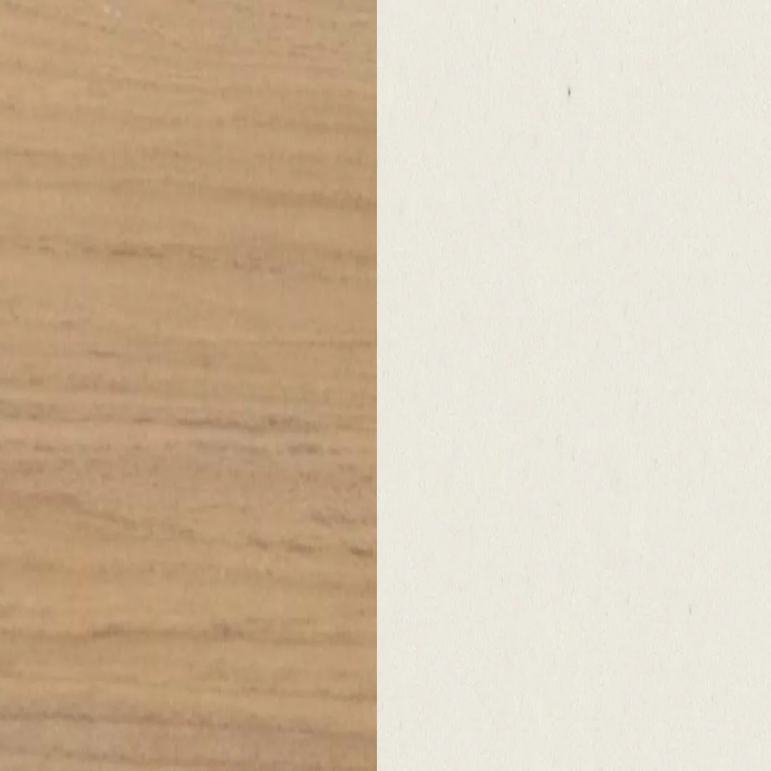 Aluminium beschichtet Teak / Keramik Weiß