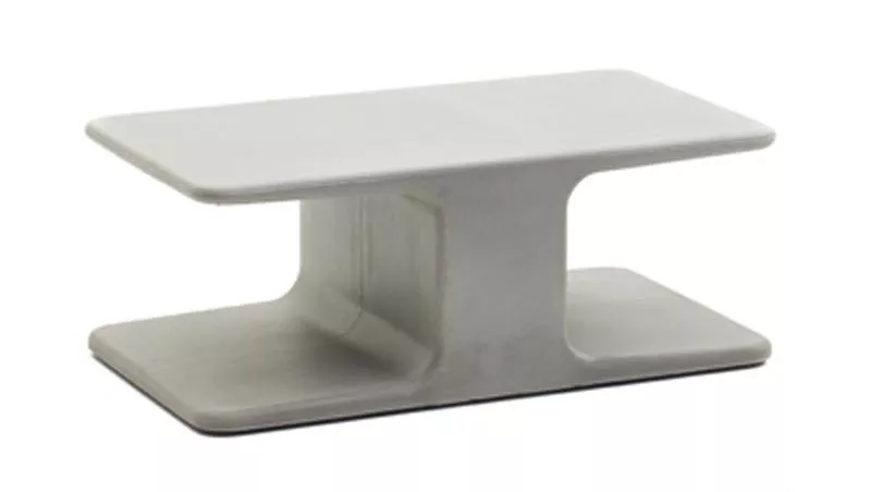 Varaschin Belt Beistelltisch 89 × 50 cm, Tischplatte Natural Cement