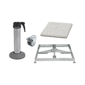 Sockelrahmen M4, 120kg inkl. Platten-Set 4 x Beton & 4 Granitoptik & Standrohr