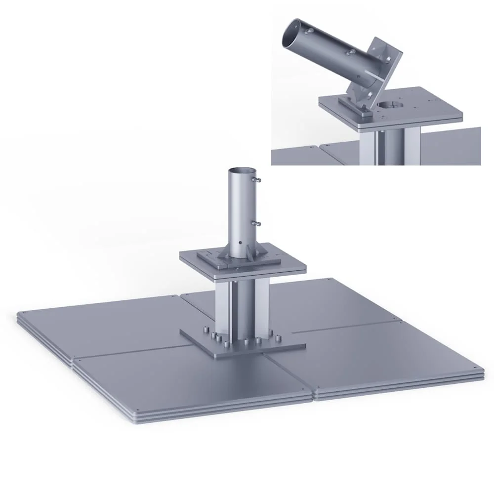Standplatte - Höhe auftragsbezogen - 3-lagig - stationär