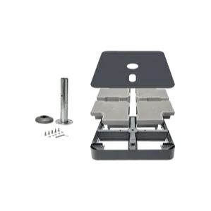 Rollensockelrahmen M4, 180kg anthrazit inkl. Gewichte-Set, Decorplatte anthrazit & Standrohr M4