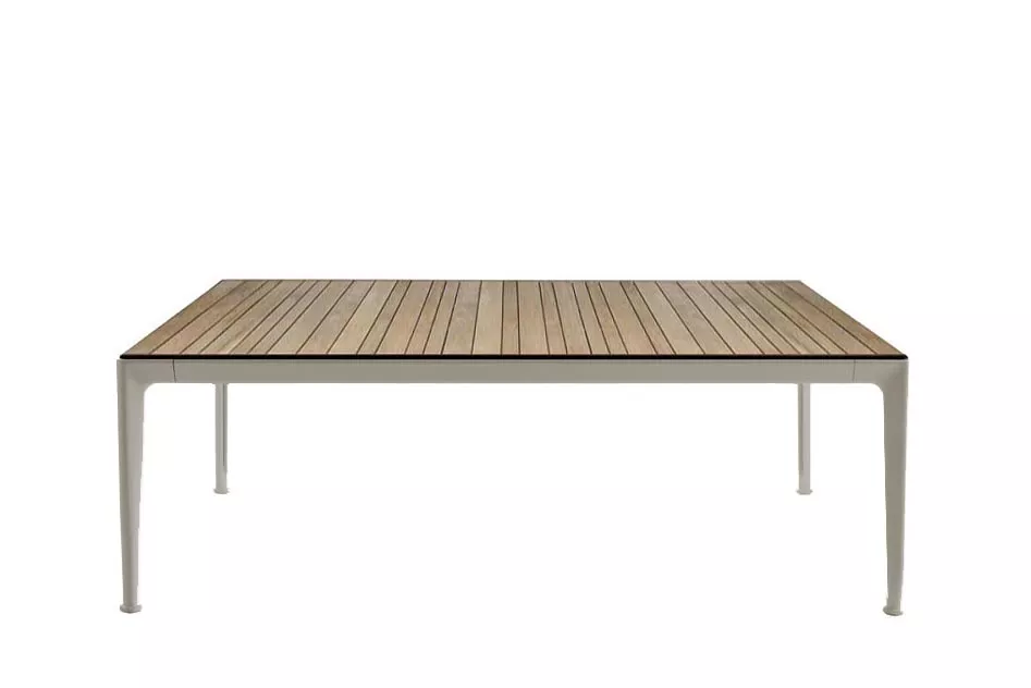 B&B Italia Mirto Outdoor Loungetisch 120x90 cm mit Tischplatte aus Aluminium oder Iroko ohne Hintergrund