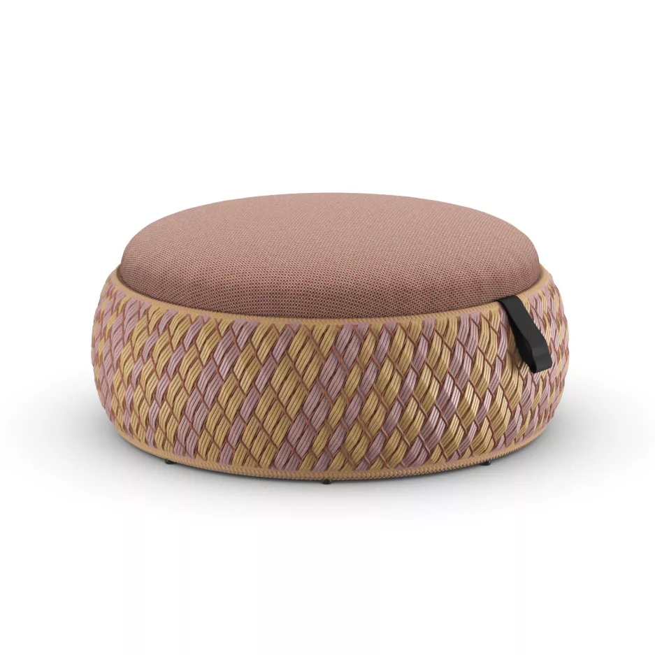 Dedon Dala Hocker 96 cm in rosa und beige ohne Hintergrund