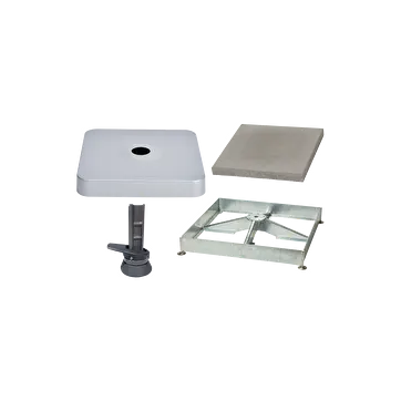 Sockelrahmen M4, 180kg inkl. Platten-Set 12 x Beton & Drehfuss M4 graphitgrau & Pulverbschichtet