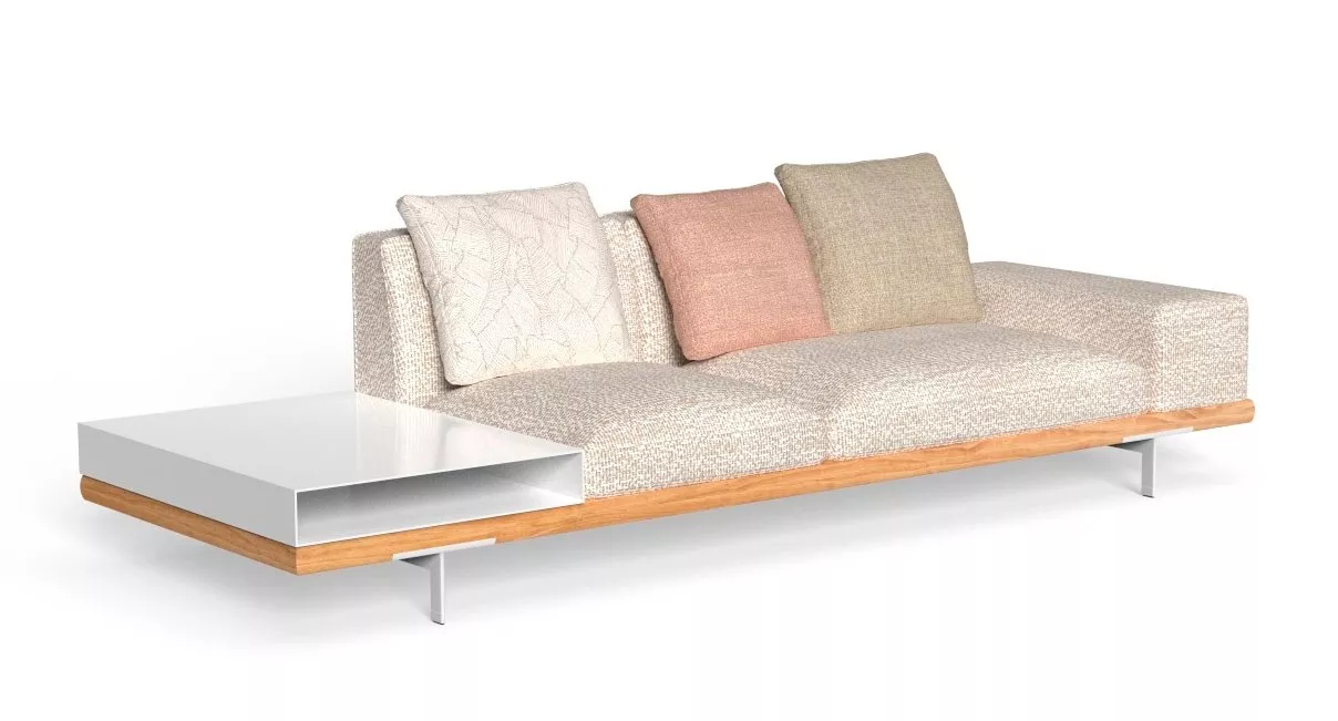 Talenti ALLURE Loungesofa SX 280 cm • mit Ablage • inkl. Sitz-/Armlehn- & Rückenkissen