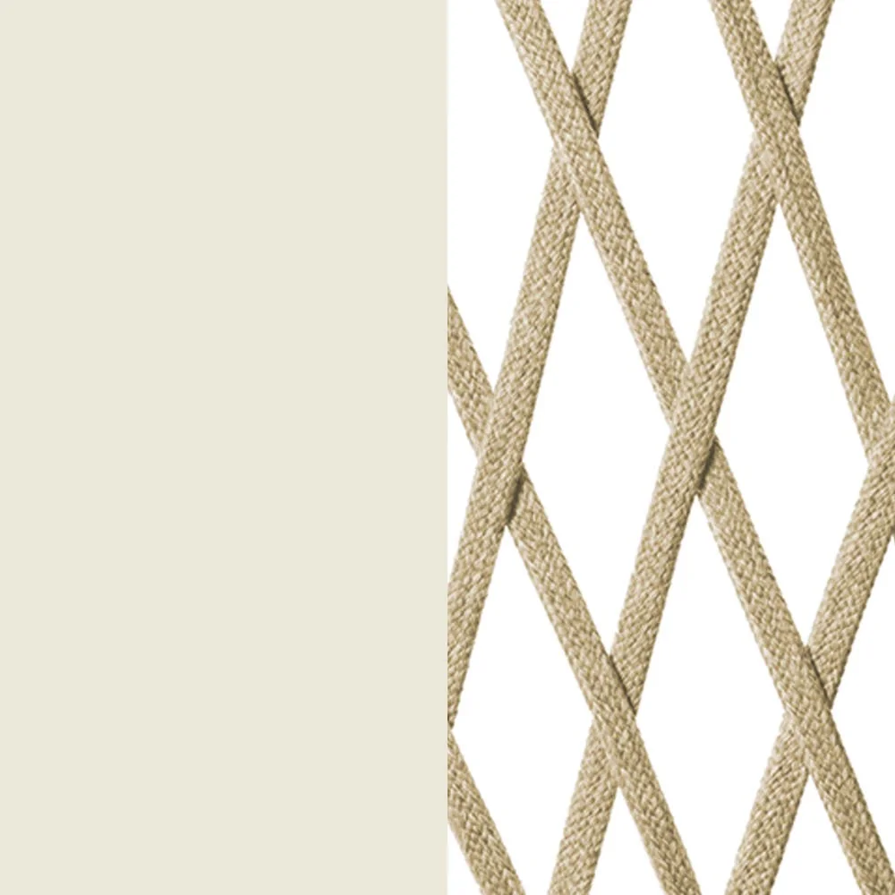 Polypropylen beige / Gestell sahne weiß (0256B)