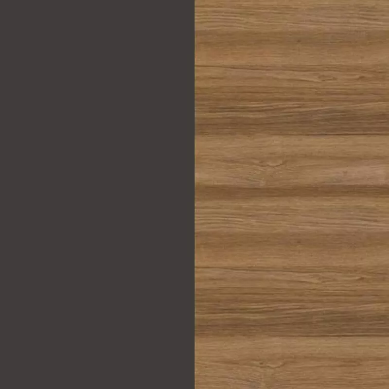 Edelstahl beschichtet Bronze / Teakholz