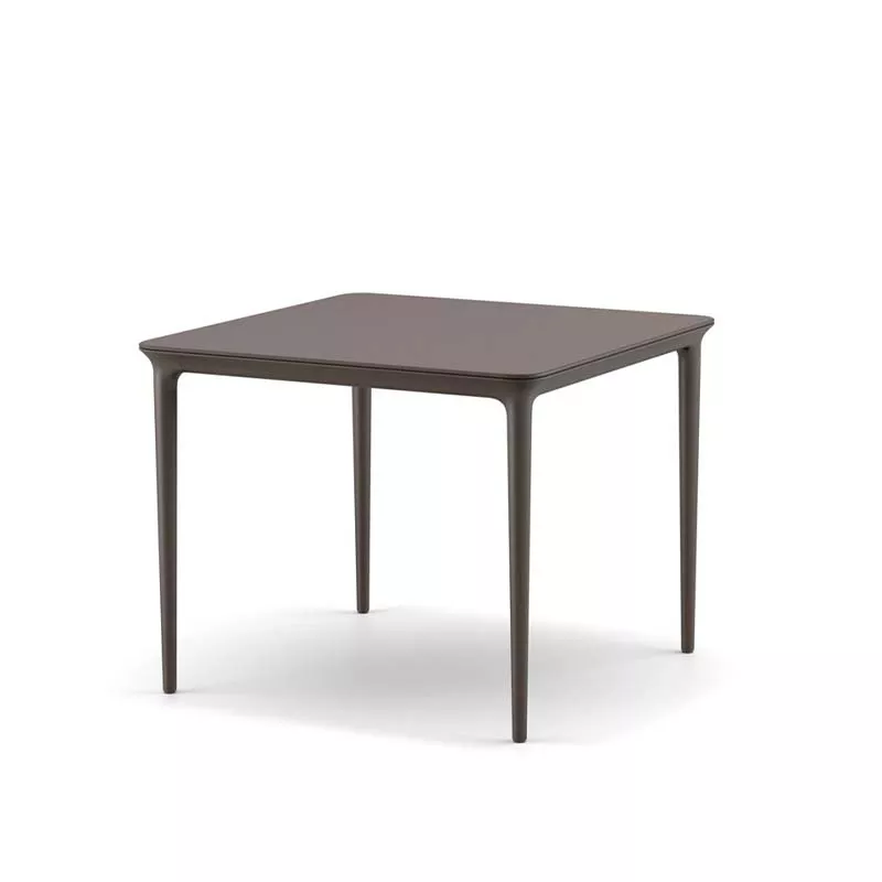 Dedon Bellmonde Esstisch 95 x 95 cm in dunklem Design ohne Hintergrund
