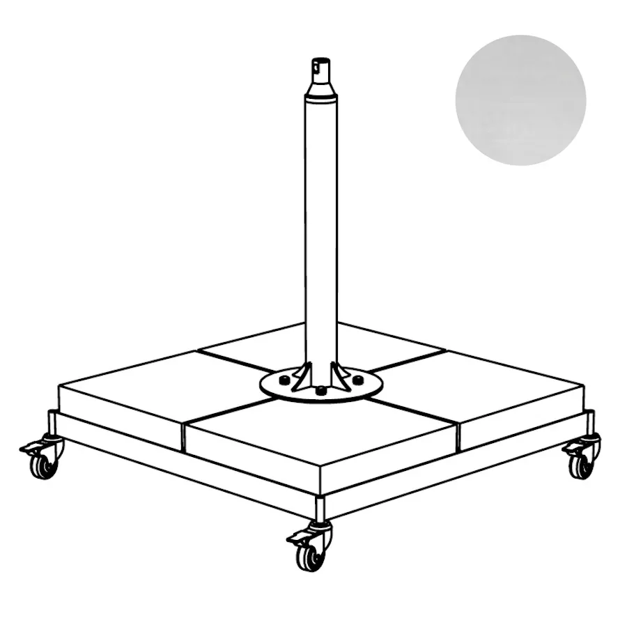 Edelstahl - 82x82x78 cm
