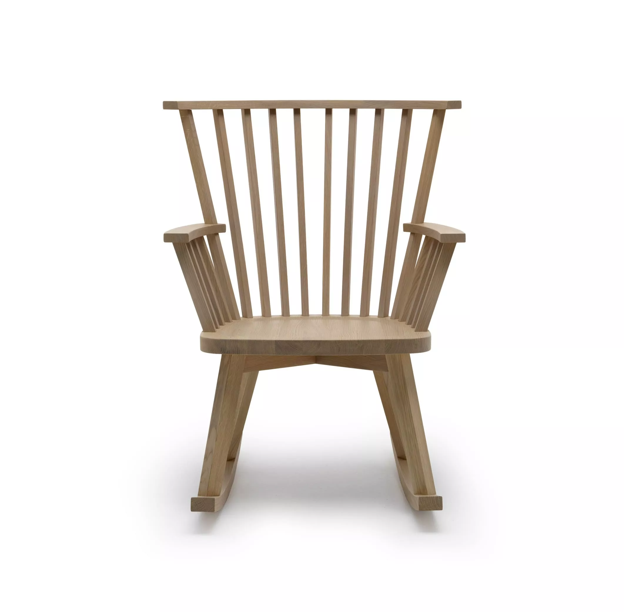 Gervasoni Gray 29 Holzschaukelstuhl in hellem Holz ohne Hintergrund