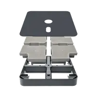 Rollensockelrahmen M4, 180kg anthrazit inkl. Gewichte-Set & Decorplatte anthrazit