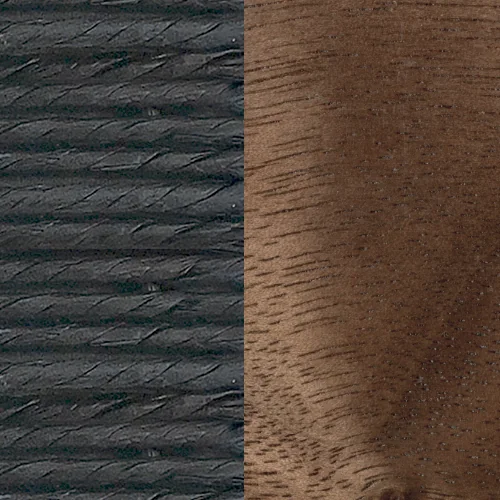 Walnuss lackiert + Kordel schwarz