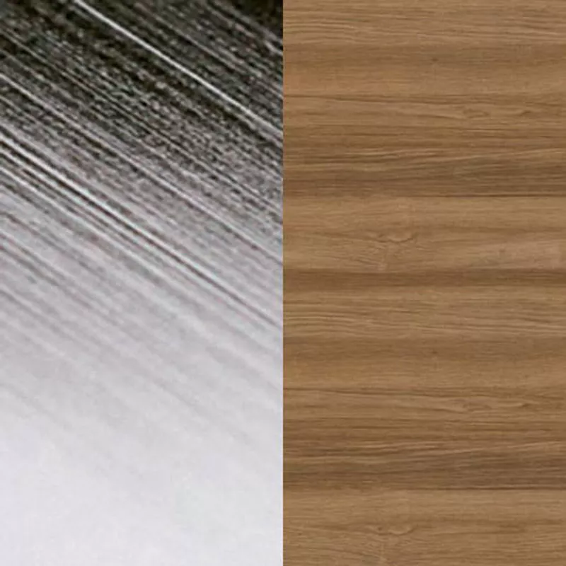 Edelstahl elektropol. / Teakholz