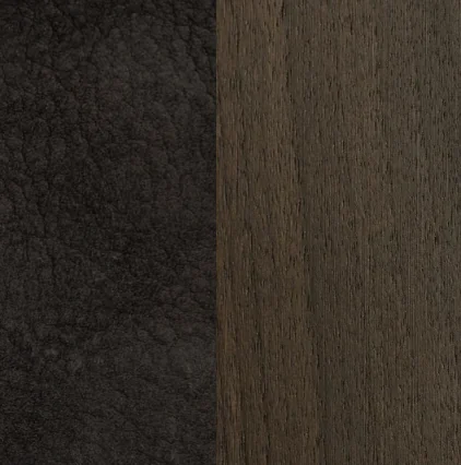 Nubuck Dunkelbraun 2114 & Holzausführung Eiche Tabak