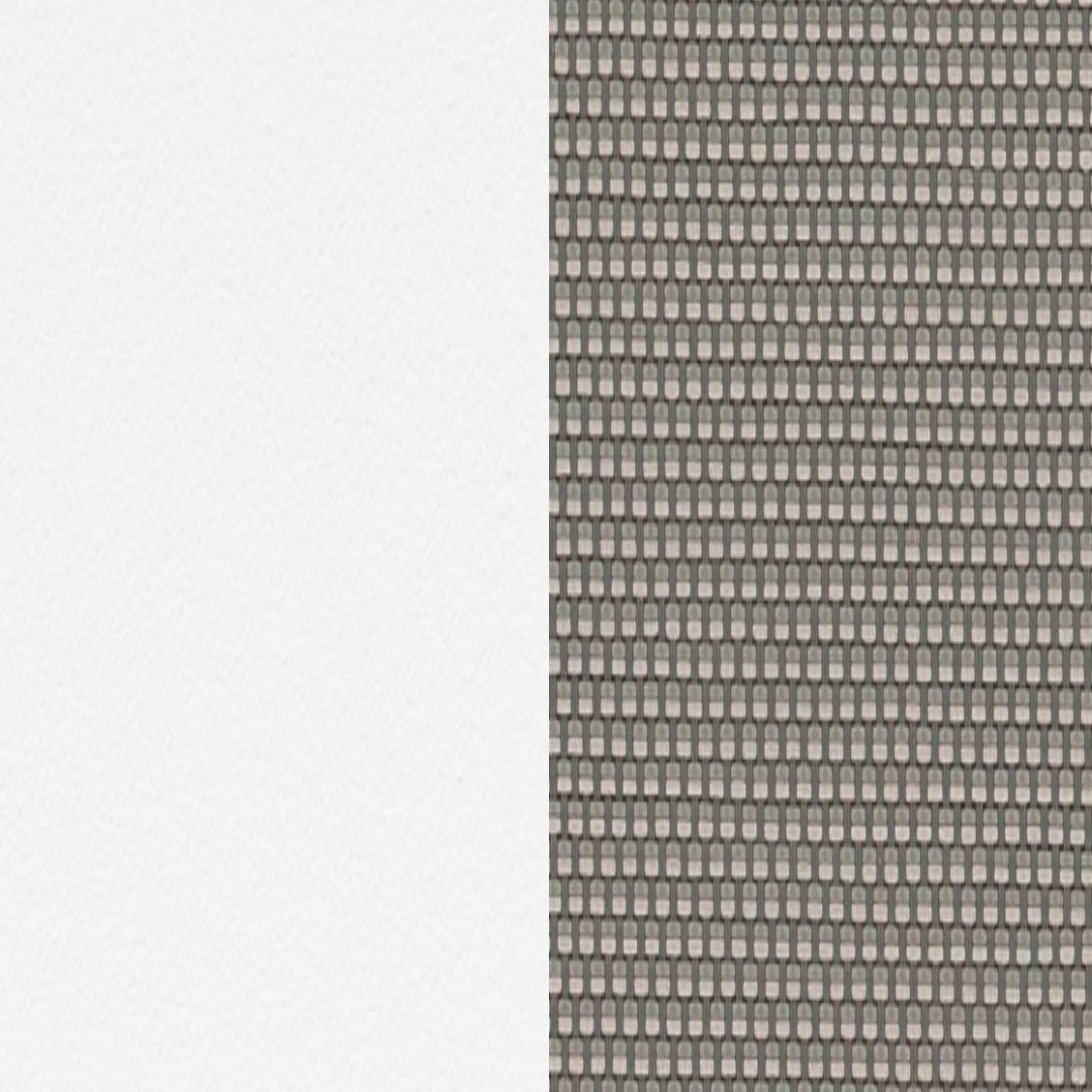 Edelstahl beschichtet Weiss / Batyline Cappuccino