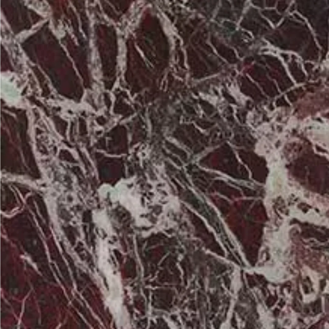 MRR: Marmor, Rosso Rubino: kräftiges Rot mit Reflexen, die von Violett bis Grün reichen können, weiß und grün geädert