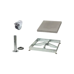 Sockelrahmen M4, 180kg inkl. Standrohr M4, P+ feuerverzinkt & Platten-Set 12 x
