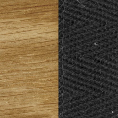 Eiche geölt + Baumwollgurte schwarz