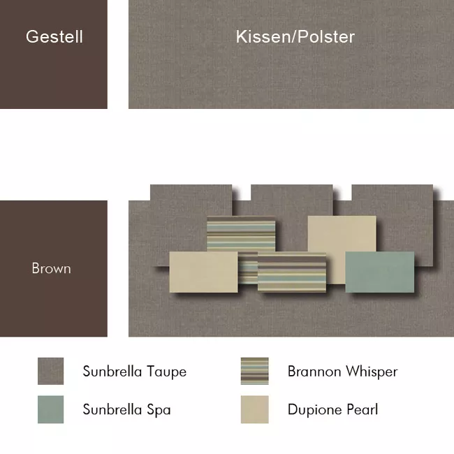 Brown / Sunbrella Taupe / Whisper