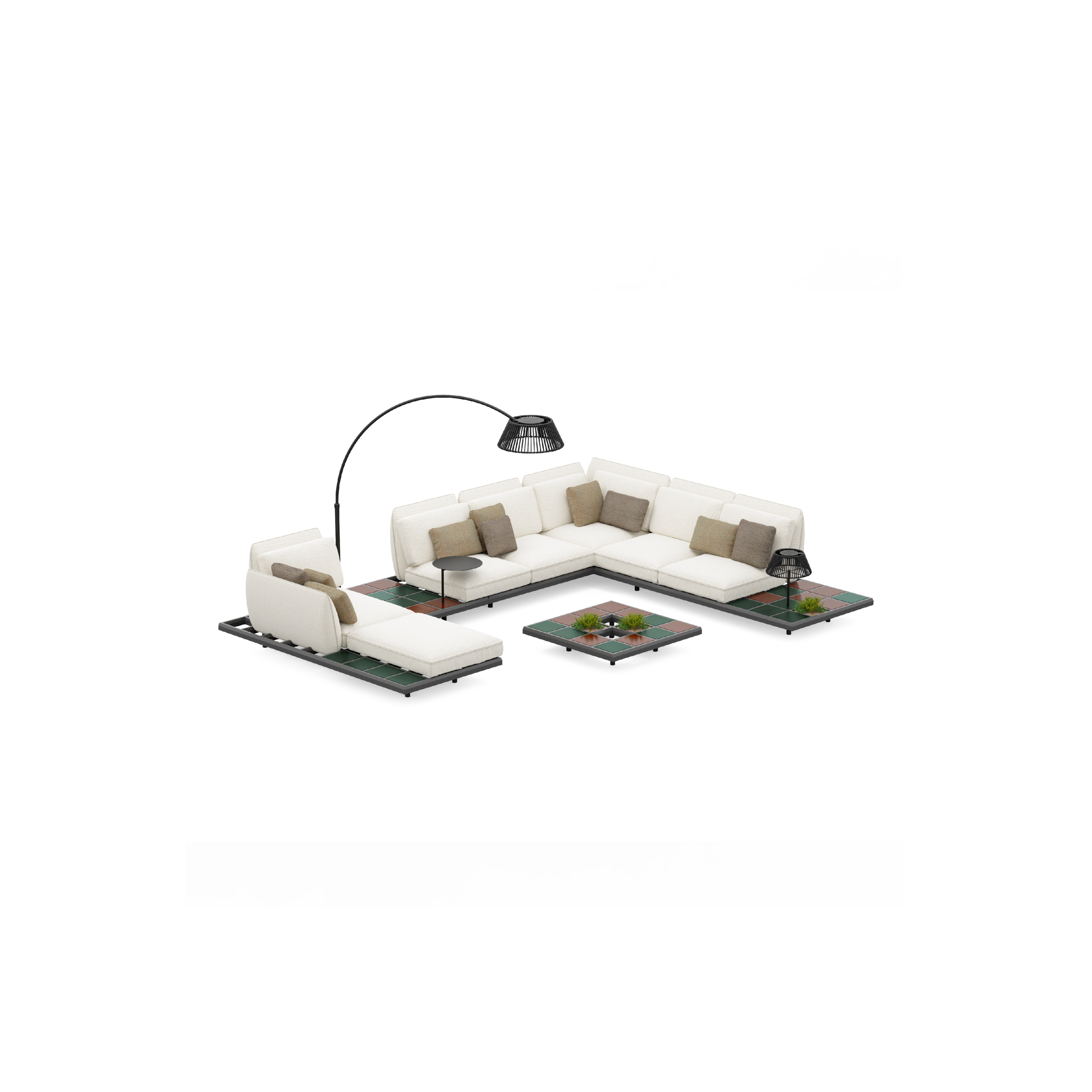 Royal Botania Mozaix Set 05 • Aluminium • inklusive Kissenset