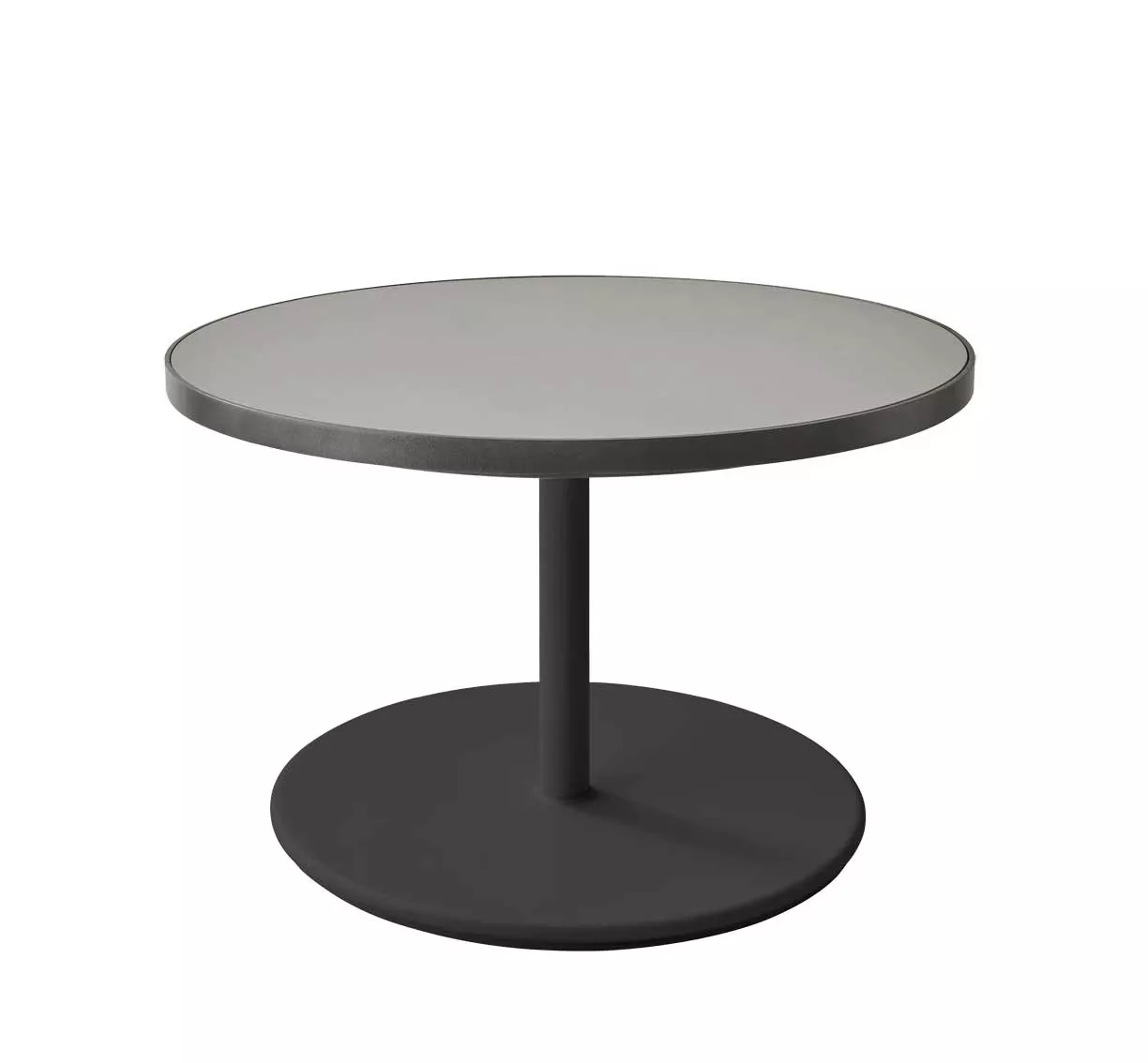 Cane-line Go Loungetisch | Gestell Ø 60, mit Aluminium-/Keramikplatte Ø 75 cm