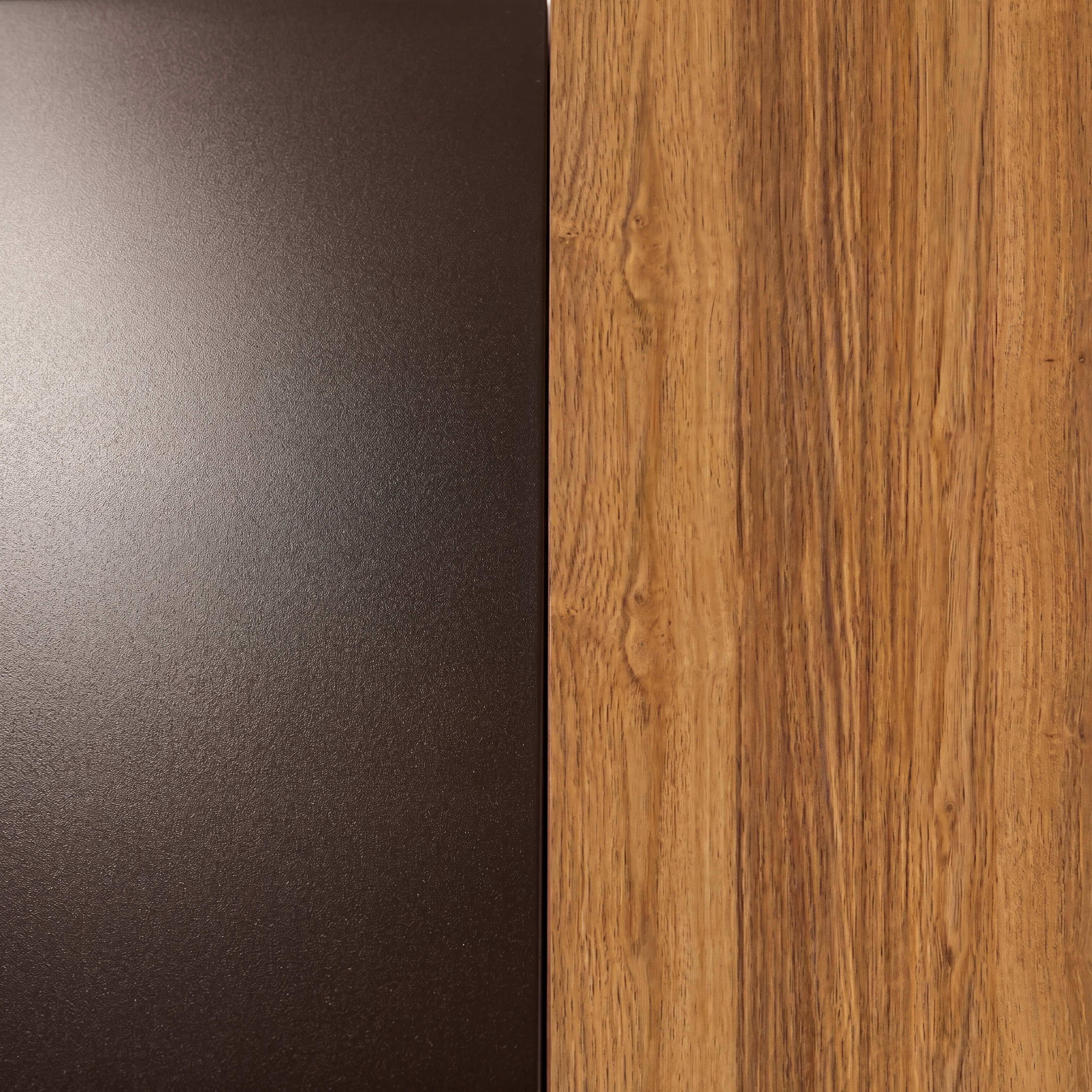 Aluminium beschichtet Bronze / Teakholz