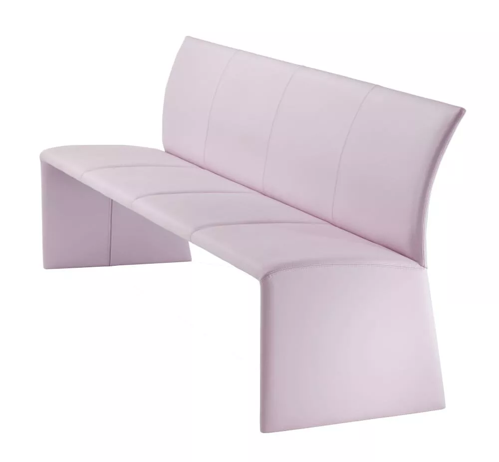 DRAENERT Nobile Bank 4-Sitzer in Rosa ohne Hintergrund