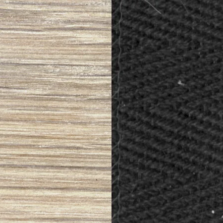 Eiche geseift + Baumwollgurte schwarz