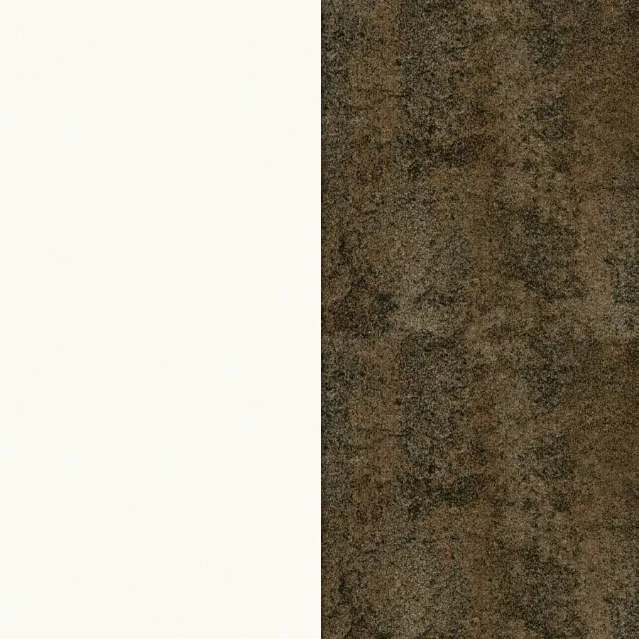 100x100 cm Aluminium  White / HPL Corten