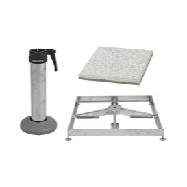 Sockelrahmen M4, 120kg inkl. Standrohr M4 feuerverzinkt & Platten 4xBeton & 4xGranit