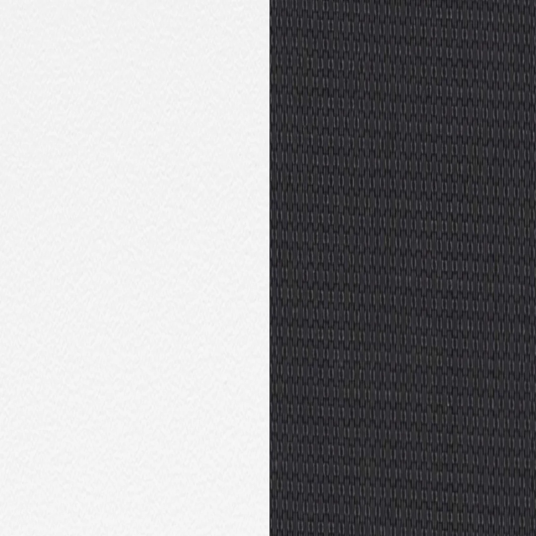 Edelstahl beschichtet Weiss / Batyline Schwarz