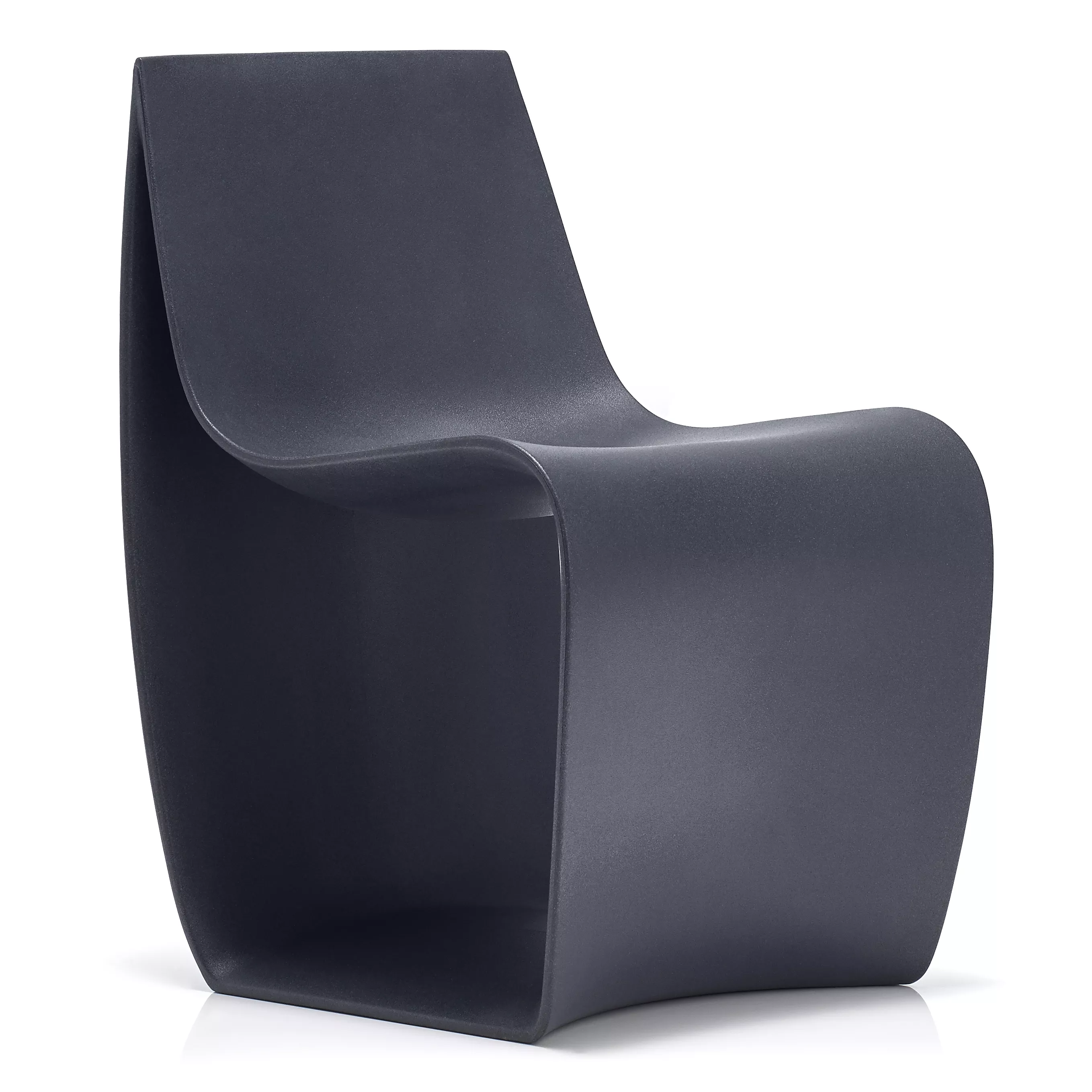 MDF Italia Sign Matt Stuhl in dunklem Grau ohne Hintergrund